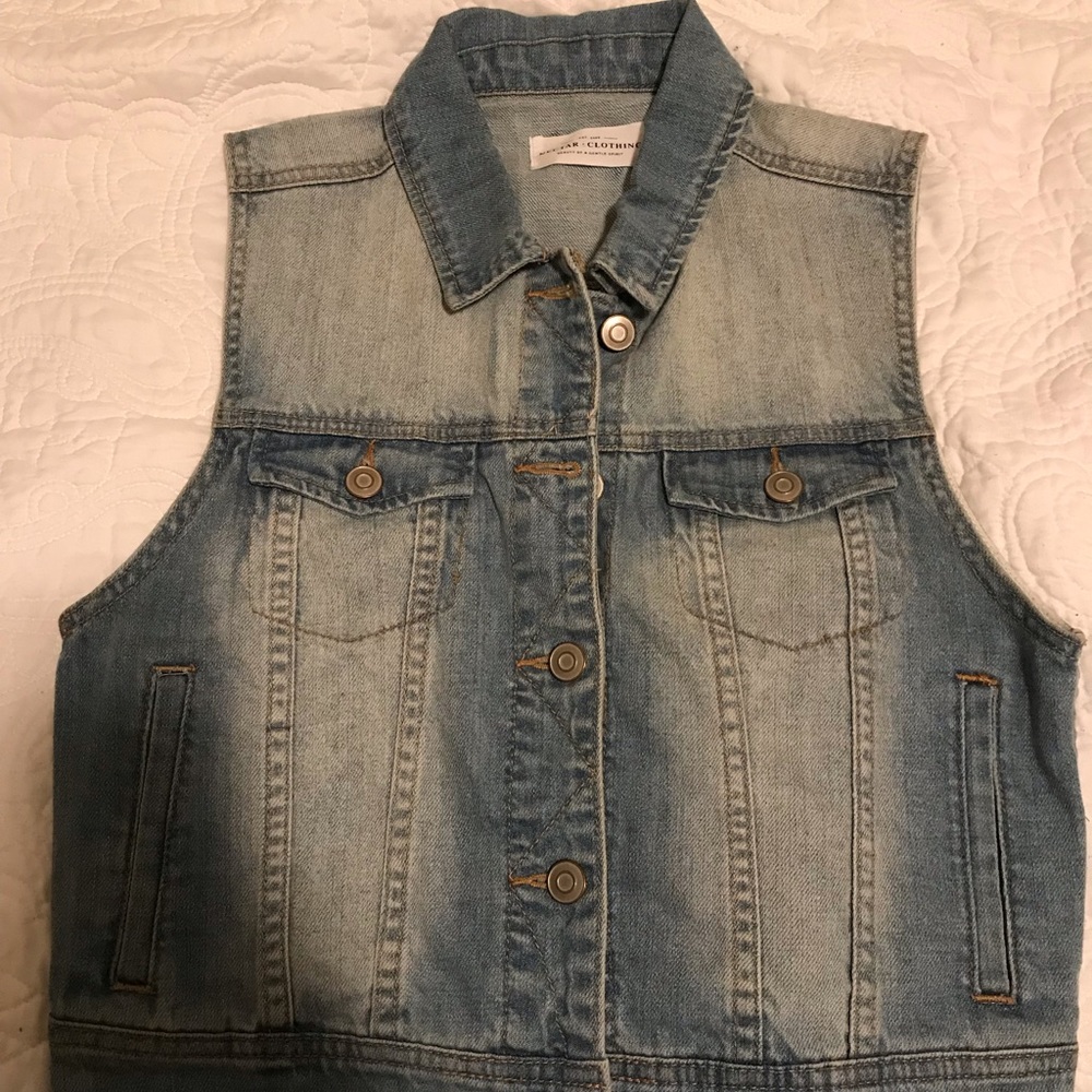 Large denim vest